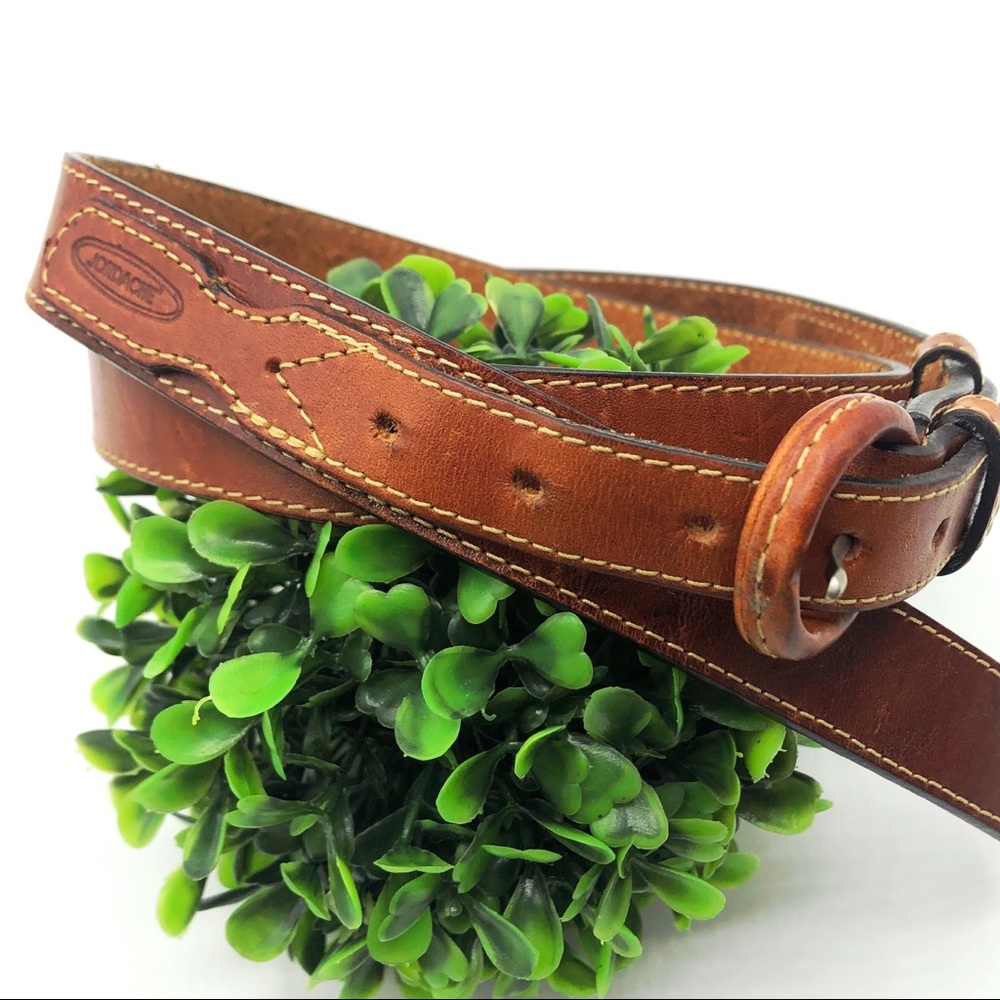 Jordache vintage brown leather equestrian belt - Picture 1 of 7